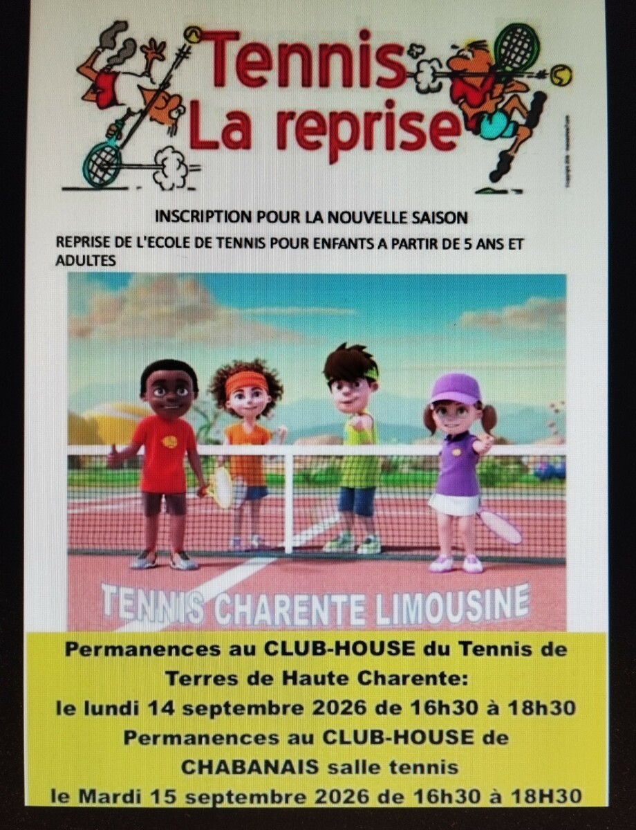 C'Est L'Heure De La Reprise Au Tennis Charente Limousine