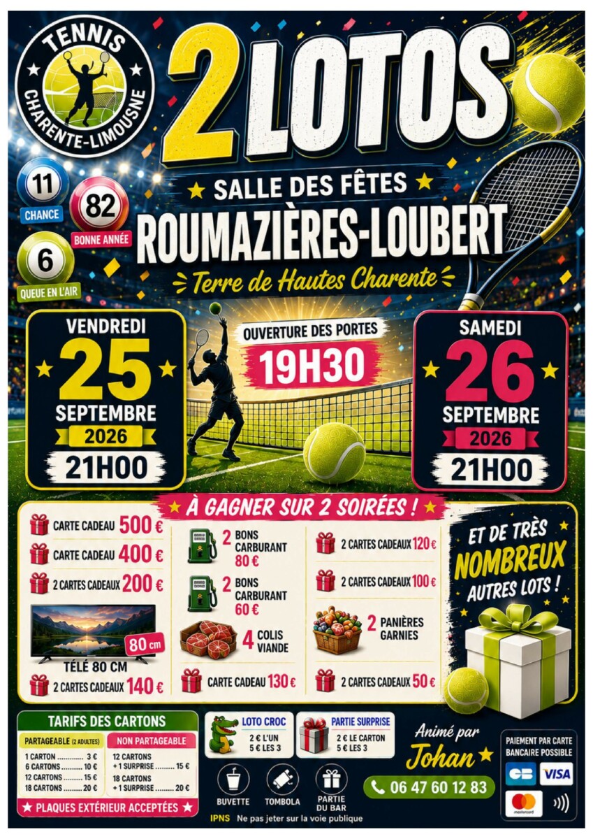 LOTO DU 25 et 26 SEPTEMBRE 2026