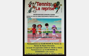 C'Est L'Heure De La Reprise Au Tennis Charente Limousine