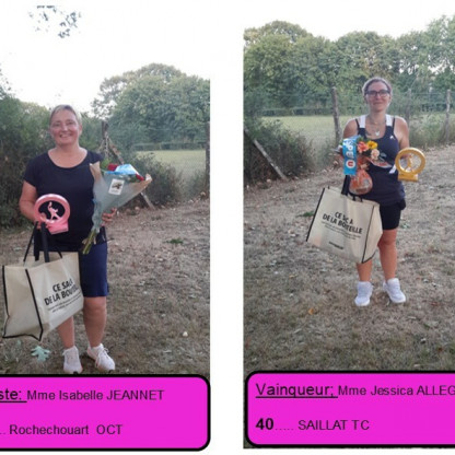 RESULTAT TOURNOI OPEN 2026 - FIN DE TABLEAU 4ème SERIE DAMES